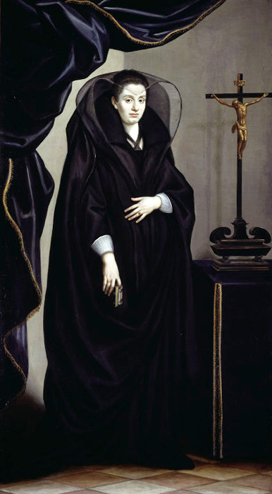 portrait of a noblewoman dressed in mourning